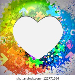 Vector icon. Colorful abstract background. Eps10