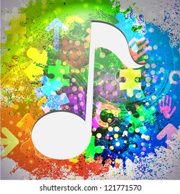 Vector icon. Colorful abstract background. Eps10