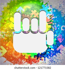 Vector icon. Colorful abstract background. Eps10
