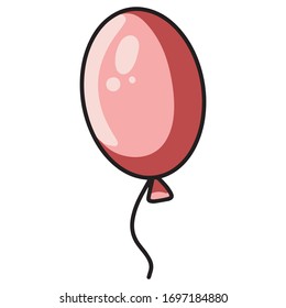 Vector icon. Colorful balloon can be used for wallpapers, pattern fills, web page backgrounds, surface textures.