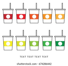 Vector icon colorful coffee mug.
