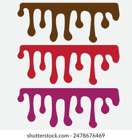 un ícono de Vector de chocolate derretido de colores