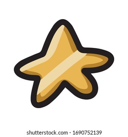 Vector icon. Colorful star can be used for wallpapers, pattern fills, web page backgrounds, surface textures.