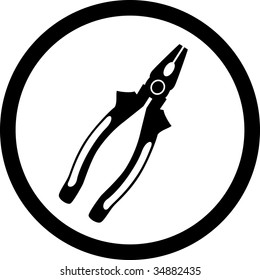 vector icon of combination pliers