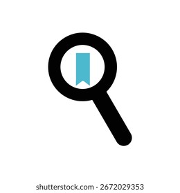 Vektorsymbol, das eine Lupe mit einem Speichersymbol kombiniert. Stellt das Suchen und Speichern von Daten, Dateien oder Einstellungen dar. Perfekt für Apps, Websites, mobile Benutzeroberflächen und das Design digitaler Schnittstellen.