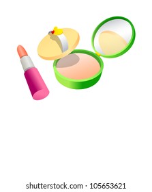 Vektorsymbol-Kompakt und Lippenstift