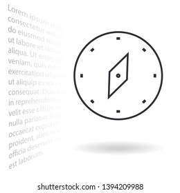 Vector icon compass 10 EPS . Lorem Ipsum Illustration design