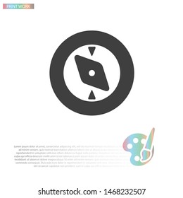 Vector icon compass 10 EPS . Lorem Ipsum Illustration design
