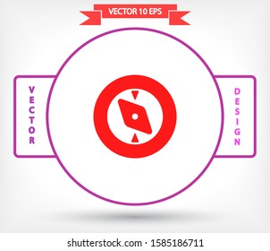 Vector icon compass 10 EPS . Lorem Ipsum Illustration design