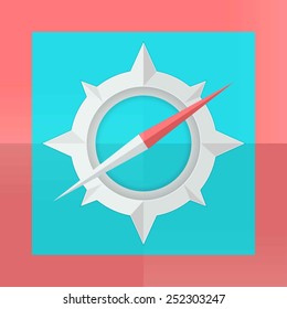 vector icon of compass 