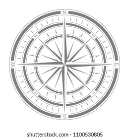 vector icon with compass rose for your design
