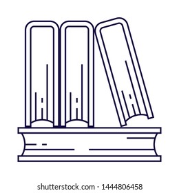 Vector icon composition of four books, logo.