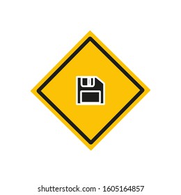 vector icon with computer floppy disk