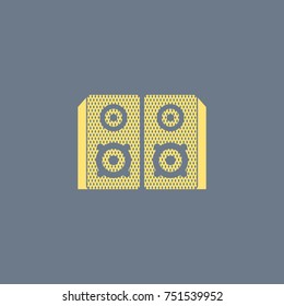 Vector icon of computer speakers. Eps-10.