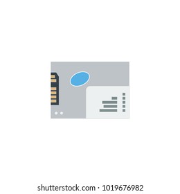 Vector icon of computer SSD, electronic symbol
