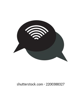 vector icon comunication black color