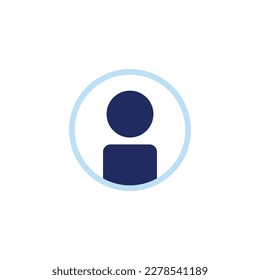 vector icon concept of avatar user account for social media with circle line. Can be used for technology, business and platforms. Can be applied to web, website, poster, mobile apps, ads