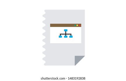 Vector icon  concept of ux design. Flat design