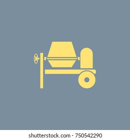 Vector icon of Concrete Mixer. Eps-10.