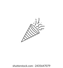 Vector icon confetti black and white 