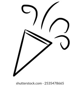 Icono de Vector de una fiesta de confeti. Símbolo de fiesta y felicidad