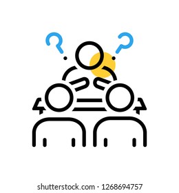 Vector icon for considered