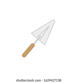 vector icon, construction mason trowel tool