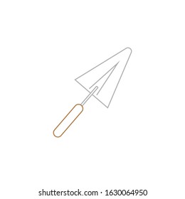 vector icon, construction mason trowel tool