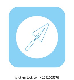 vector icon, construction mason trowel tool