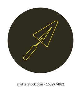 vector icon, construction mason trowel tool