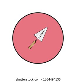 vector icon, construction mason trowel tool
