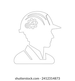 Vector icon for a construction worker