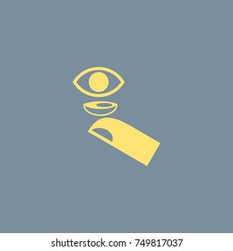 Vector icon of Contact Lens. Eps-10.