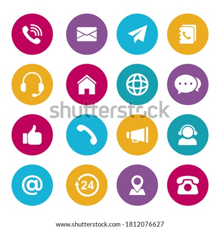 vector icon contact us for website and online shop