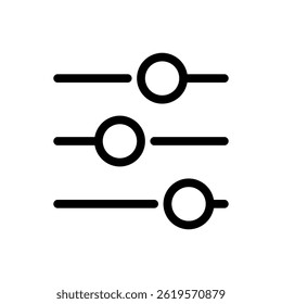 Vector Icon of Control Settings, Adjustment, Preferences, and Configuration