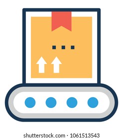 
Vector icon of a conveyor belt
