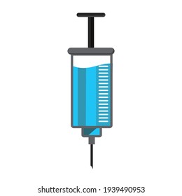 
vector icon of the corona virus antidote vaccination injection