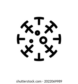 Vector icon with coronavirus infection