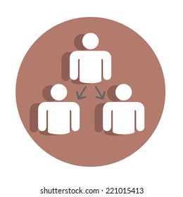 Vector icon corporate hierarchy