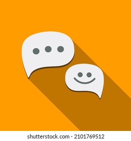 Vector icon of correspondence messages with friends
