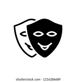 Vector icon for cosplay. play act.