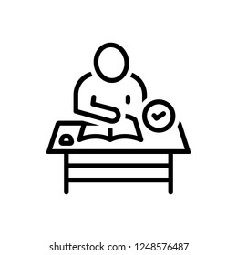 Vector icon for coursework