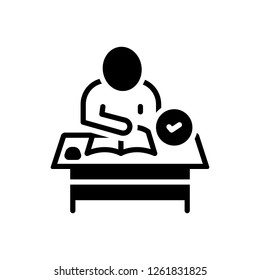 Helping Homework Linear Icon Praising Encouraging Stock Vector (Royalty ...