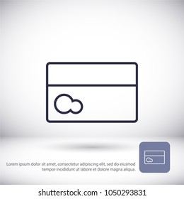 Vector icon credit card 10 EPS
