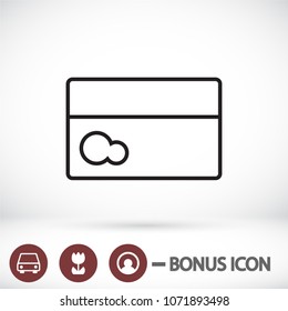 Vector icon credit card 10 EPS