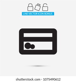 Vector icon credit card 10 EPS