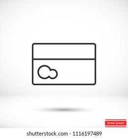 Vector icon credit card 10 EPS