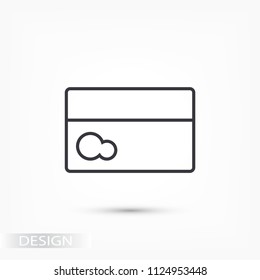 Vector icon credit card 10 EPS