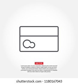 Vector icon credit card 10 EPS