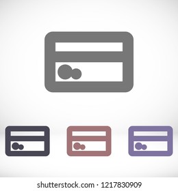 Vector icon credit card 10 EPS